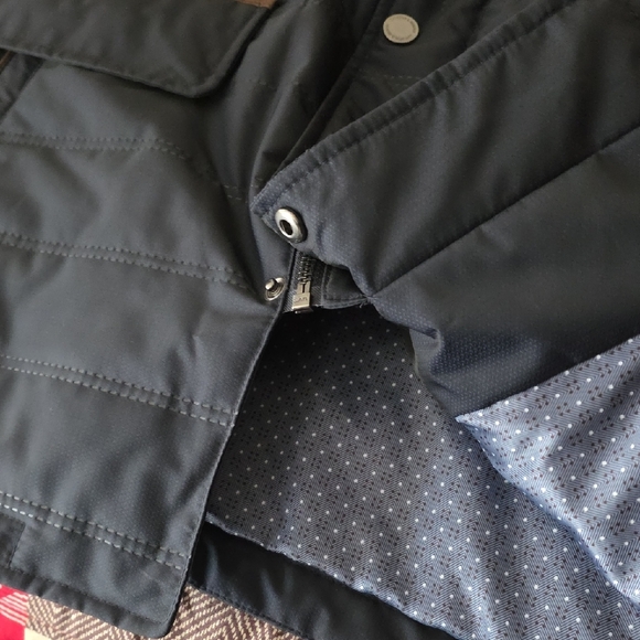 Johnston & Murphy Dark Blue Quilted Jacket with Brown Trim NWOT SZ XXL - Picture 12 of 13